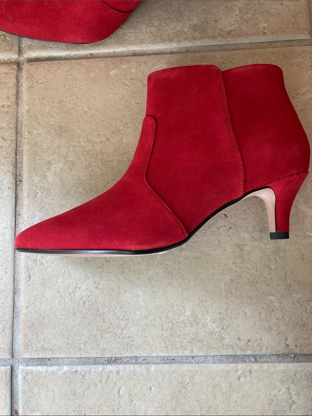 NWOT Clark’s red suede ankle boots - Size 7
